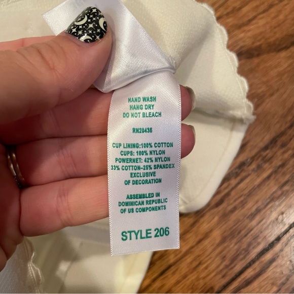 Carnival Invisible Plunge Longline Bra Ivory White Size 36 B - Picture 5 of 5